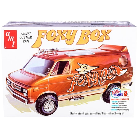 Amt 1-25 Scale Chevrolet Custom Van Foxy Box Skill 2 Model Kit AMT1265